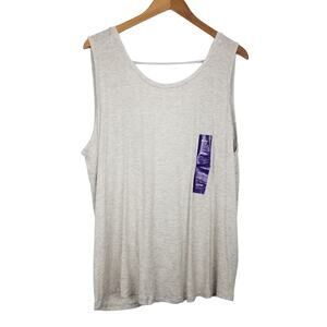 Active Life | Draped Tank Top Heather Grey XXL